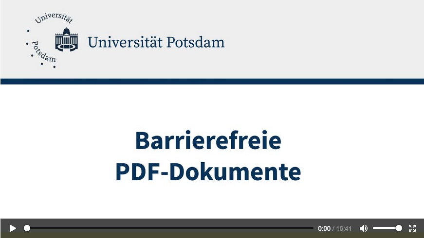 Video der Uni Potsdam auf youtube.de