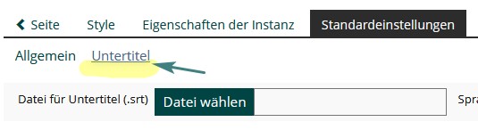 Screenshot ILIAS 6 Einrichtung Untertiteldatei