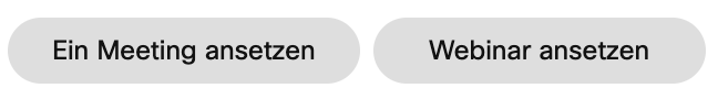 Screenshot Webex - Anlegen von Meeting und Webinar