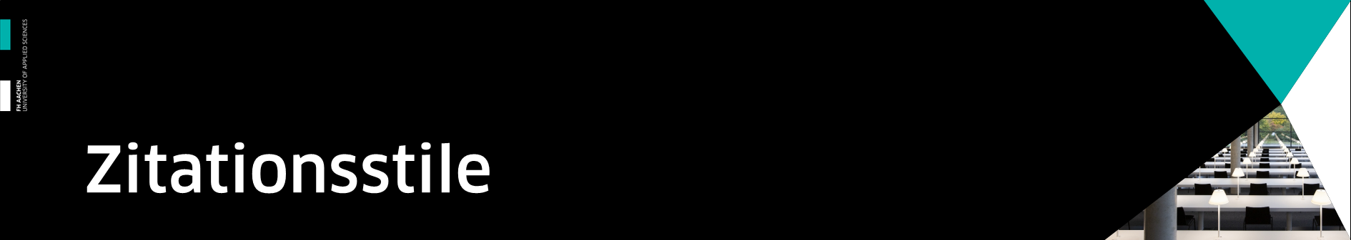 Banner mit dem Titel "Zitationsstile"