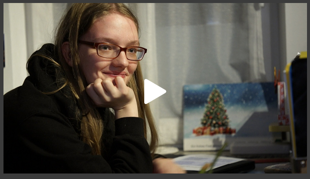 Screenshot aus dem Video des BR 'Der tägliche Kampf gegen eine unsichtbare Behinderung' mit Erfahrungsberichten von Studierenden mit Legastenie